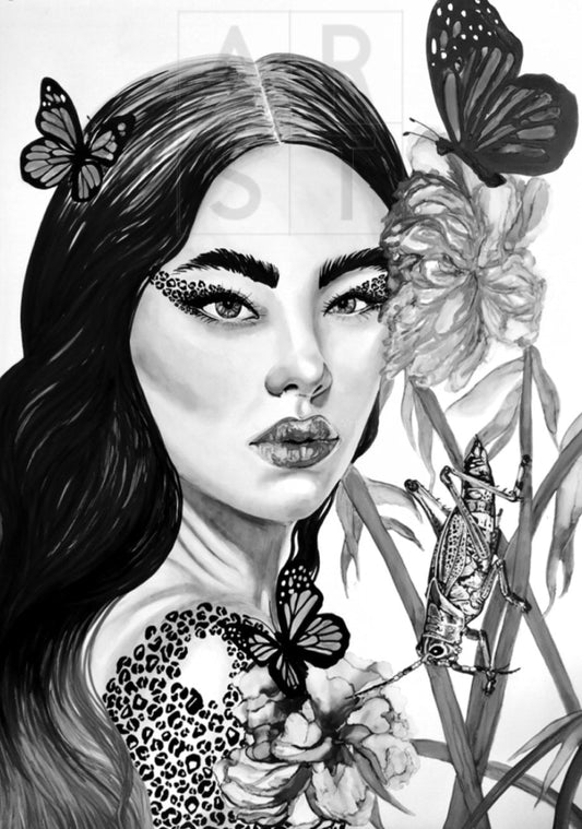 Leopard Lady (B&w)